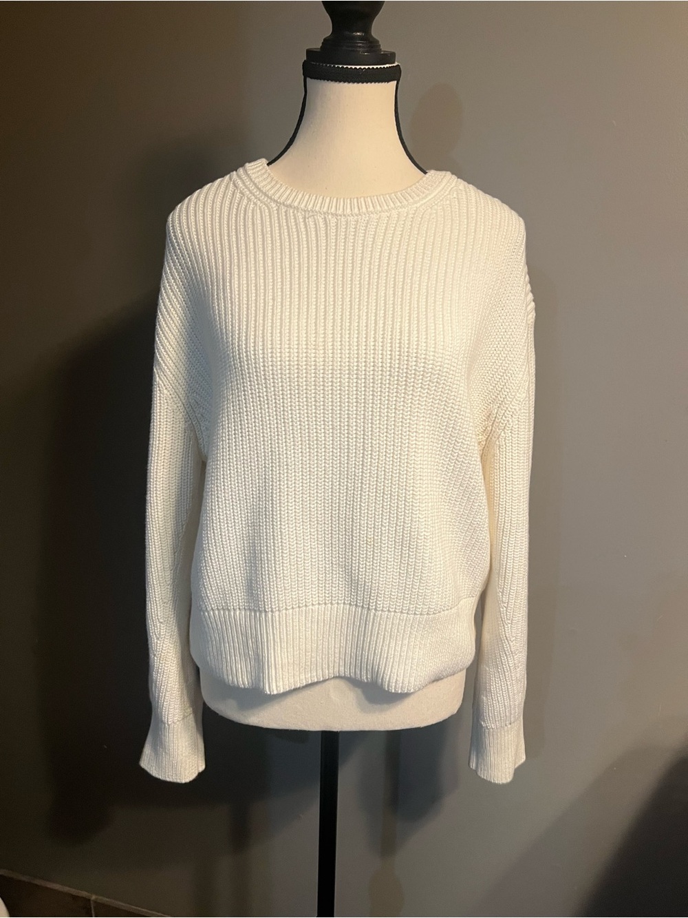 Marc O’Polo  ivory cotton crew neck sweater. Size M. EUC